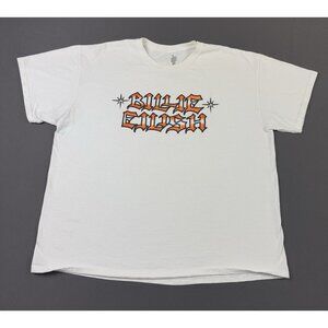 Billie Eilish Bulldog Music Art Album Tour Concert Promo XL White Shirt